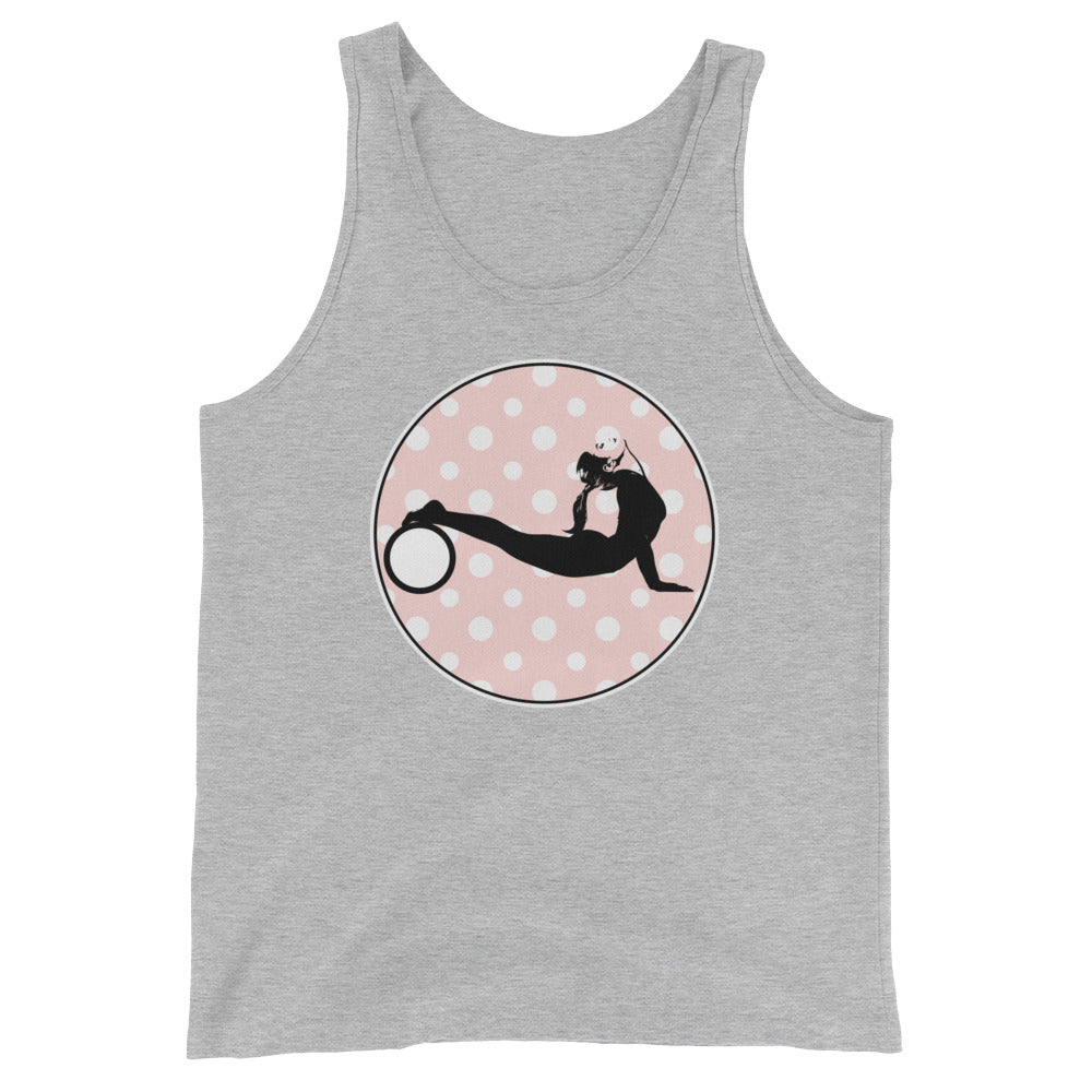 Yoga Wheel-Pink with White Polka Dots