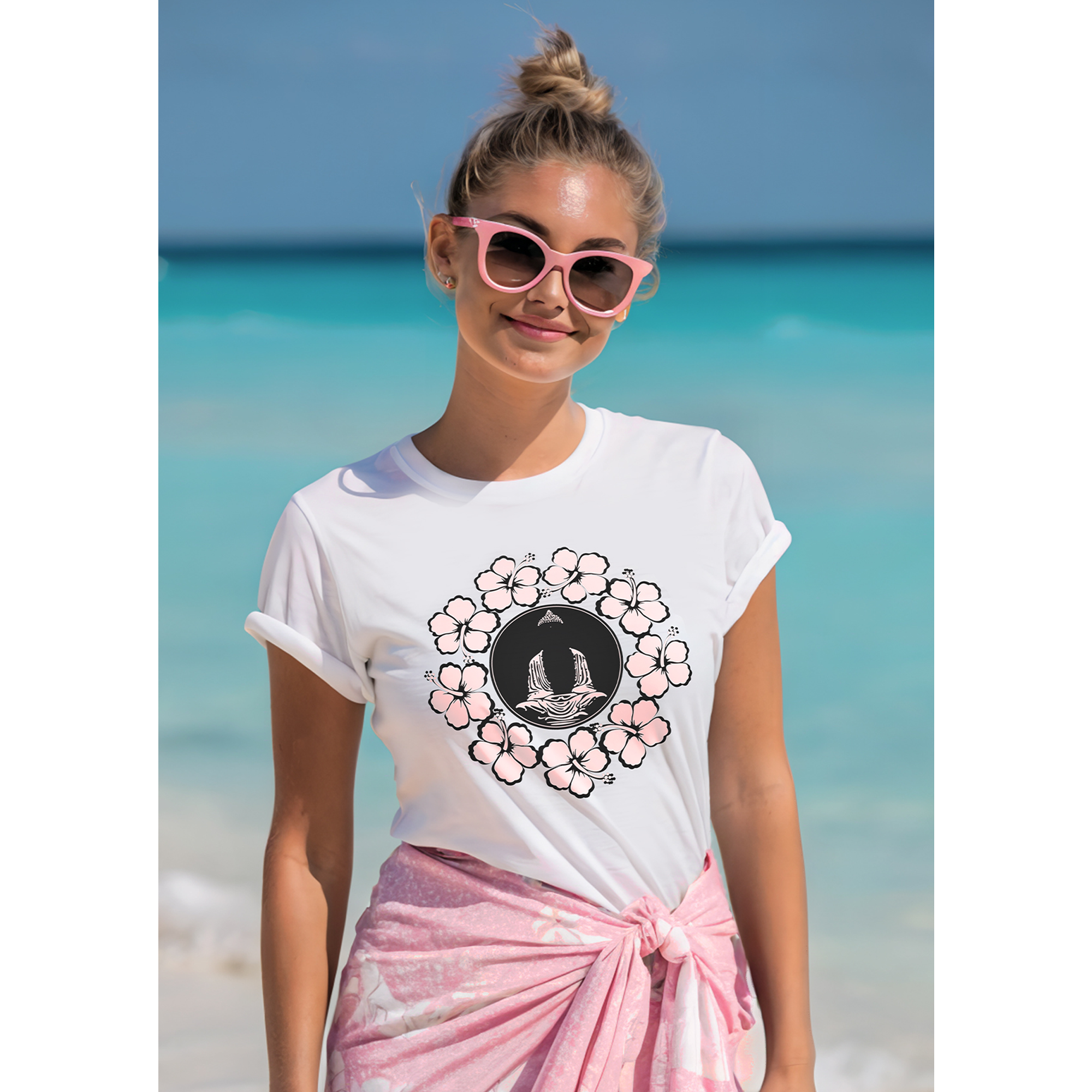 Buddha-Lei with Pink & Black (avail. in 4 colors)