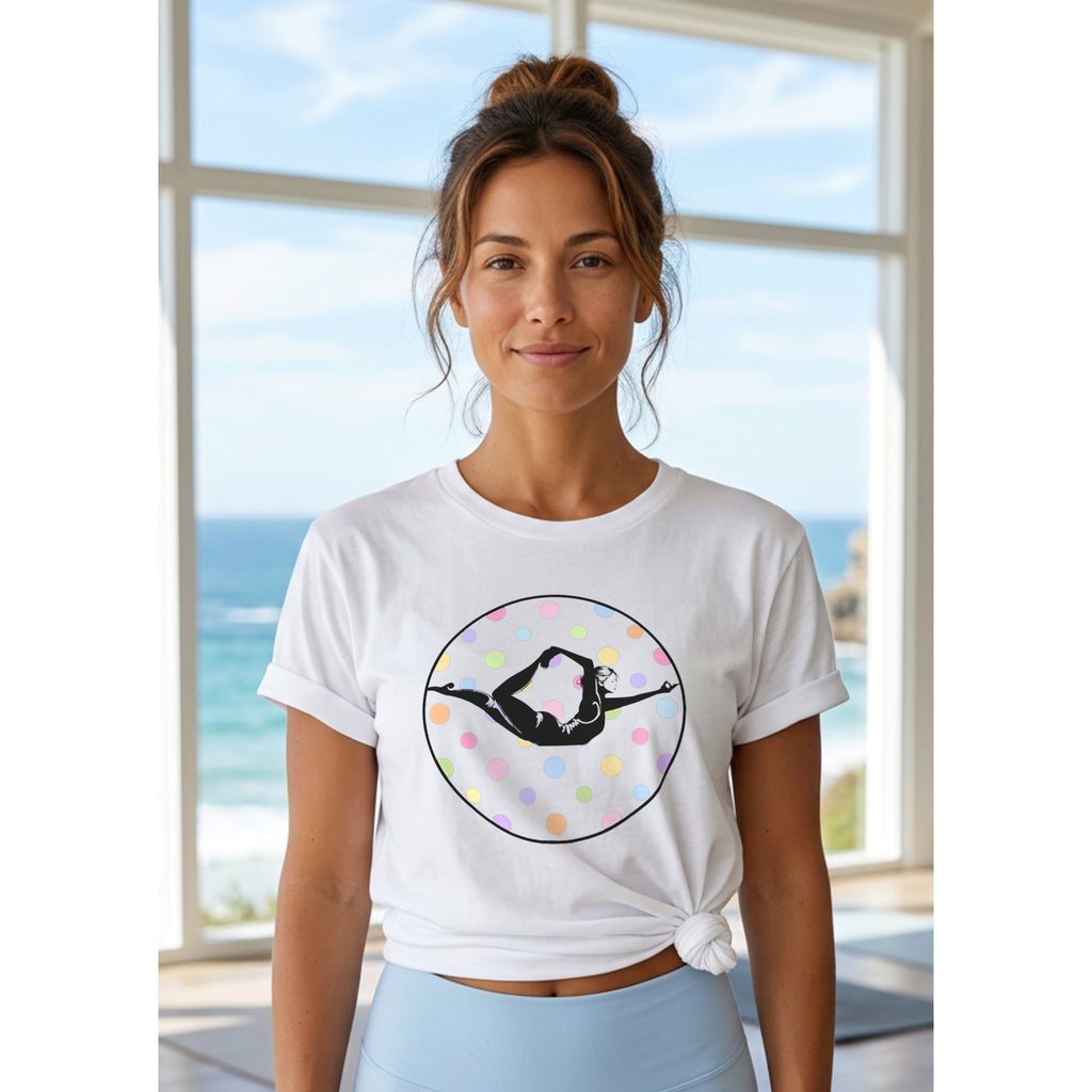 Half Bow Pose-with Multi-color Polka Dots (avail. in 6 colors)