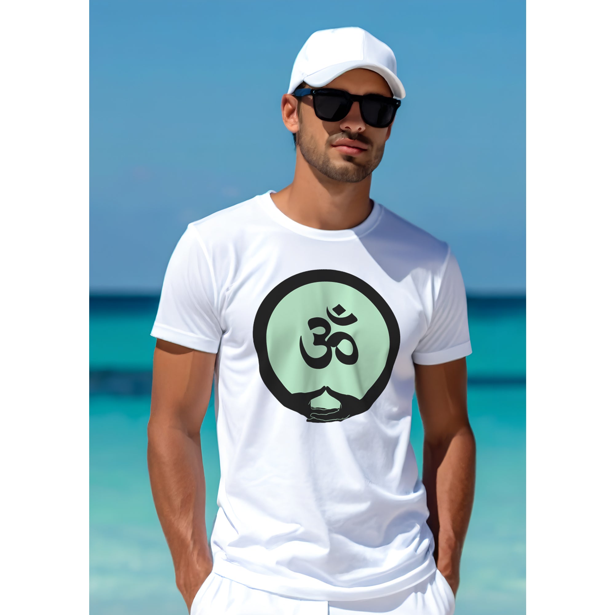 Mudra-OM on Green (avail. in 5 colors)