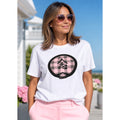 Mindfulness with Dhyana Mudra on Pink Plaid (avail. in 3 colors)