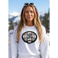 OM with Dhyana Mudra - on White-Red-Black Plaid (avail. in 6 colors)