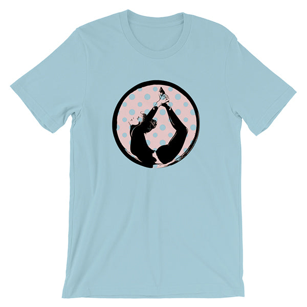 yoga blue cotton t-shirt