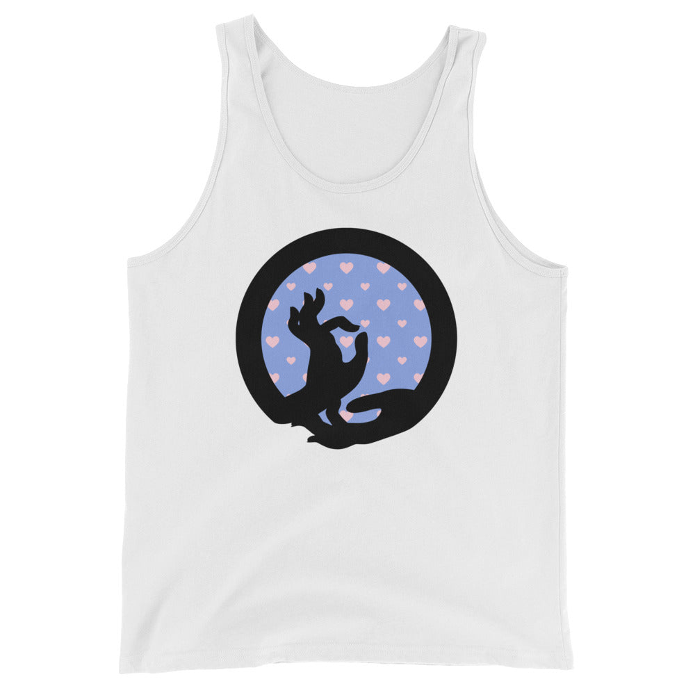 buddha mudra meditation white cotton tank top