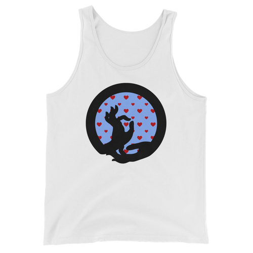 buddha mudra meditation white cotton tank top