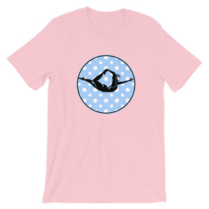 Half Bow Pose-Blue with White Polka Dots (avail. in 5 colors)