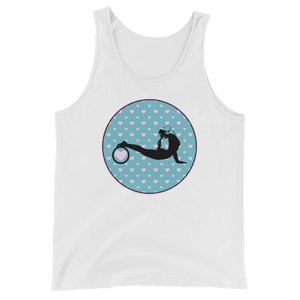 Yoga Wheel-Teal with Pink Hearts