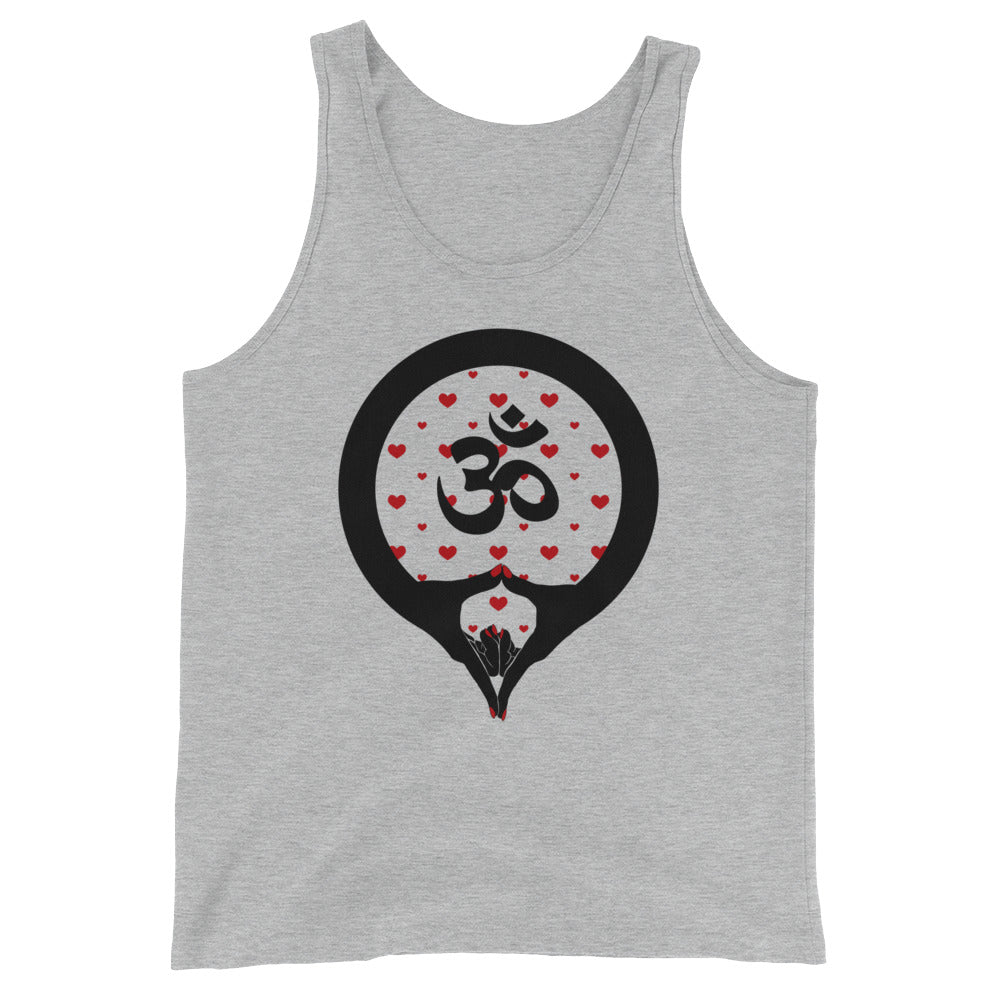 Yoni Mudra-Om with Red Hearts (avail. in 3 colors)