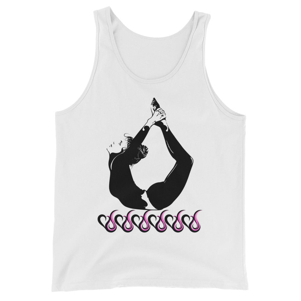 Hot Yoga-Bow Pose w-Flames (avail. in 3 colors)