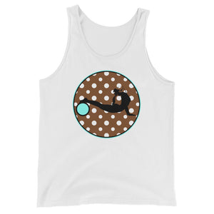 Yoga Wheel-Brown-Turq with Polka Dots