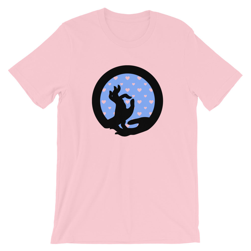 buddha mudra meditation pink cotton t-shirt