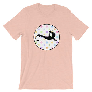 Yoga Wheel-White w-Multi-color Polka Dots (avail. in 10 colors)