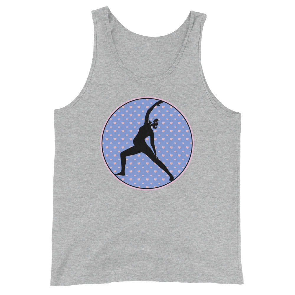Prenatal Yoga-D-Blue with Pink Hearts (avail. in 2 colors)