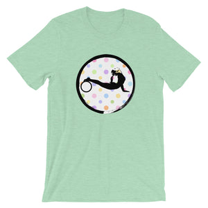 Yoga Wheel Enso-White w-Multi-color Polka Dots (avail. in 10 colors)