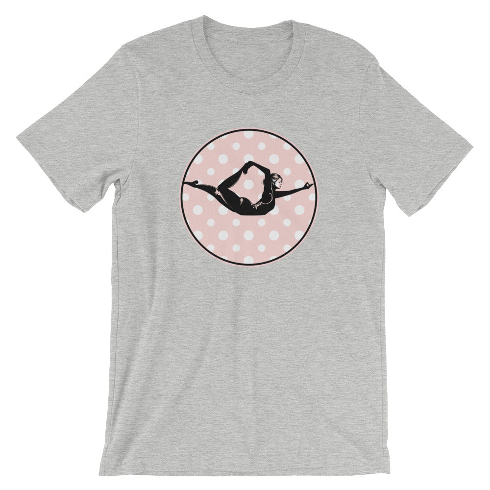 Half Bow Pose-Pink with White Polka Dots (avail. in 3 colors)