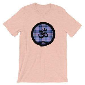 Mudra-OM on Blue-Lavender Plaid (avail. in 7 colors)