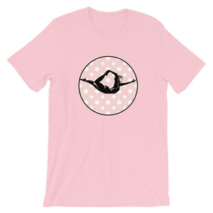 Half Bow Pose-Pink with White Polka Dots (avail. in 3 colors)