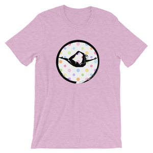 Half Bow Pose Enso-White with Multi-color Polka Dots (avail. in 9 colors)