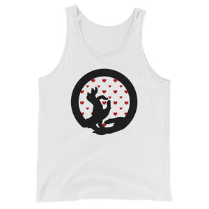 buddha mudra meditation white cotton tank top