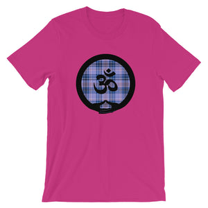 Mudra-OM on Blue-Lavender Plaid (avail. in 7 colors)