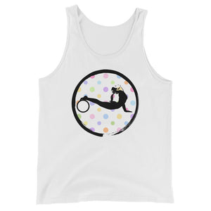 Yoga Wheel Enso-with Multi-color Polka Dots (avail. in 2 colors)