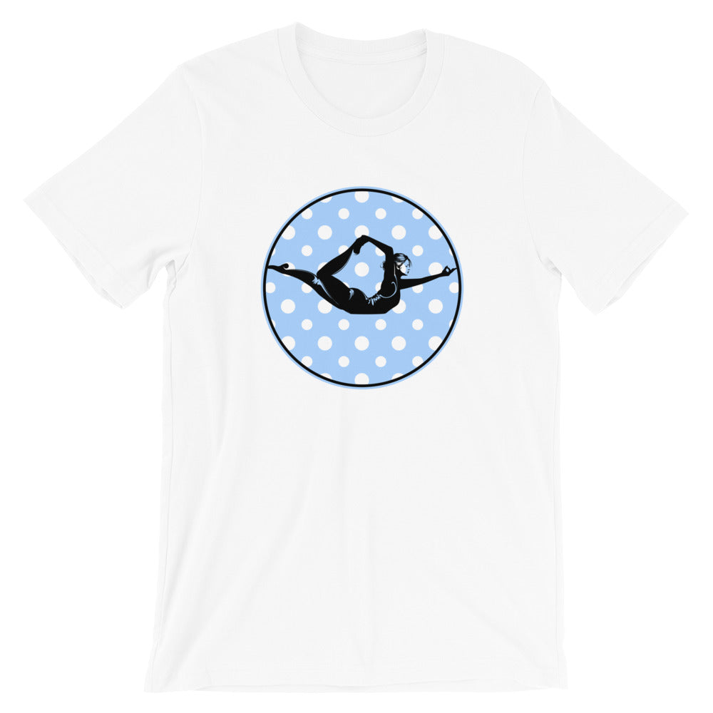 Half Bow Pose-Blue with Polka Dots (avail. in 2 colors)