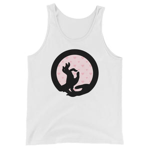 buddha mudra meditation white cotton tank top