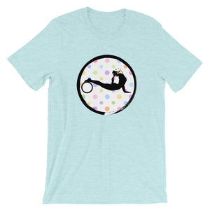 Yoga Wheel Enso-White w-Multi-color Polka Dots (avail. in 10 colors)