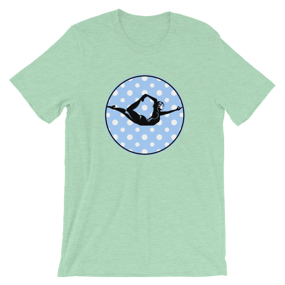 Half Bow Pose-Blue with White Polka Dots (avail. in 5 colors)