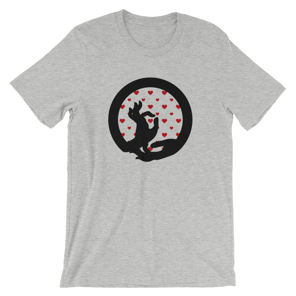 buddha mudra meditation grey cotton t-shirt