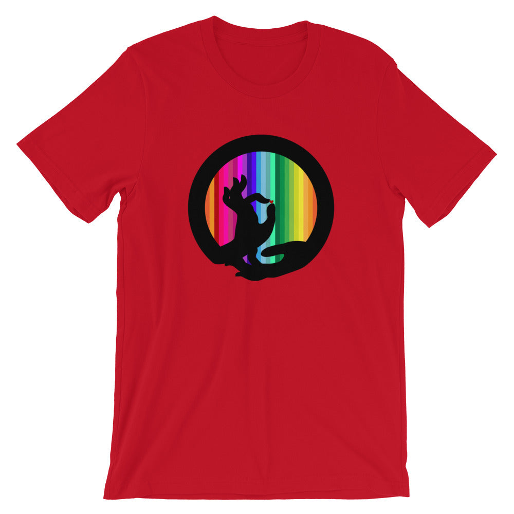 Buddha Mudra-on Rainbow w-Red Heart (avail. in 10 colors)