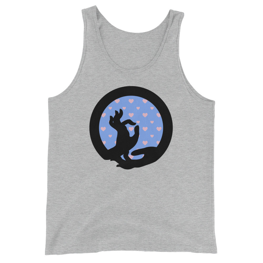 buddha mudra meditation grey cotton tank top