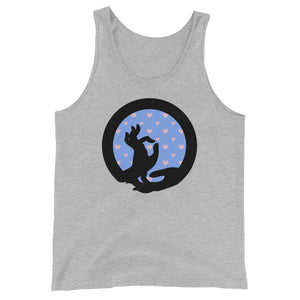 buddha mudra meditation grey cotton tank top