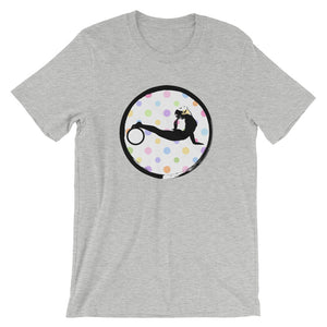 Yoga Wheel Enso-White w-Multi-color Polka Dots (avail. in 10 colors)