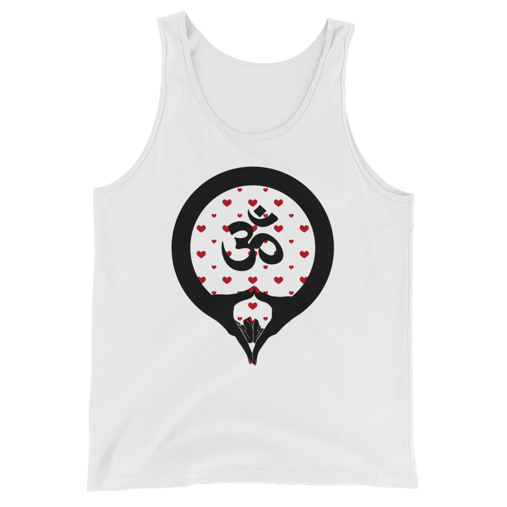 Yoni Mudra-Om with Red Hearts (avail. in 3 colors)