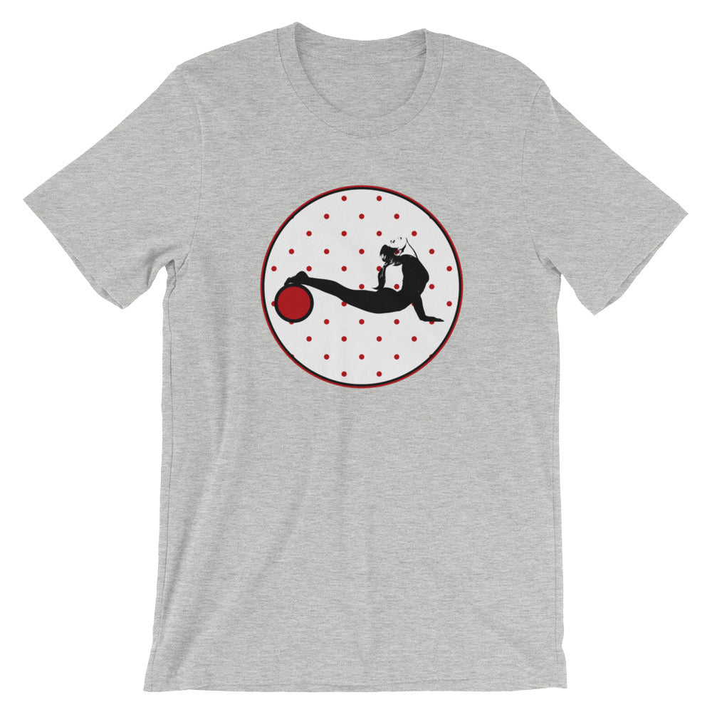 Yoga Wheel-White with Tiny Red Dots (avail. in 2 colors)