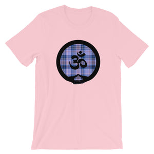 Mudra-OM on Blue-Lavender Plaid (avail. in 7 colors)