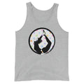 yoga grey cotton tank-top polka dots