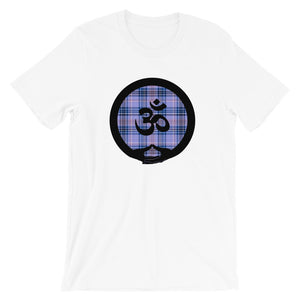 Mudra-OM on Blue-Lavender Plaid (avail. in 7 colors)