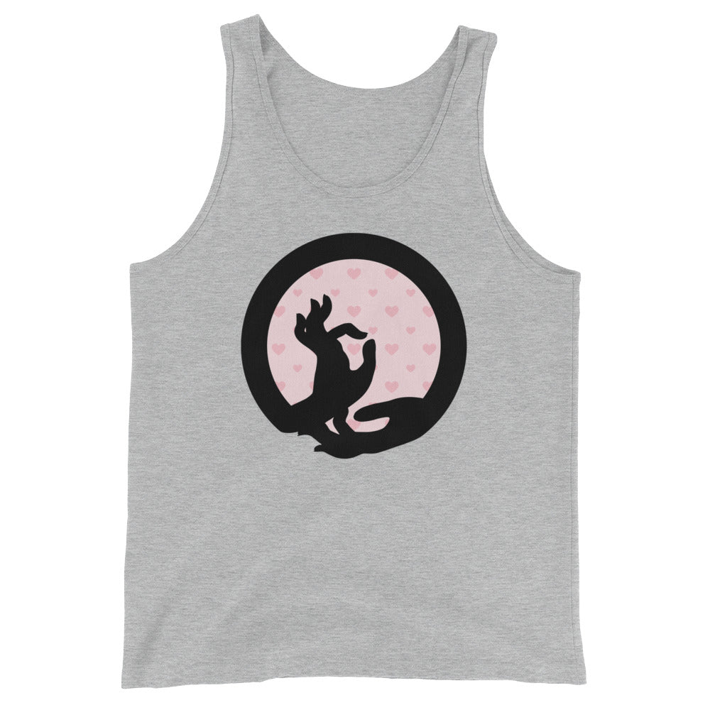 buddha mudra meditation grey cotton tank top