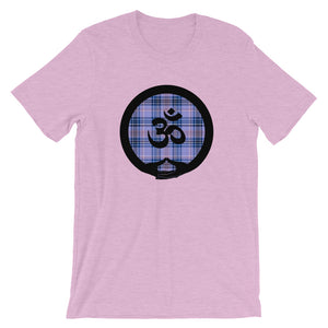 Mudra-OM on Blue-Lavender Plaid (avail. in 7 colors)