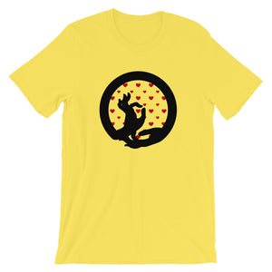 buddha mudra meditation yellow  cotton t-shirt