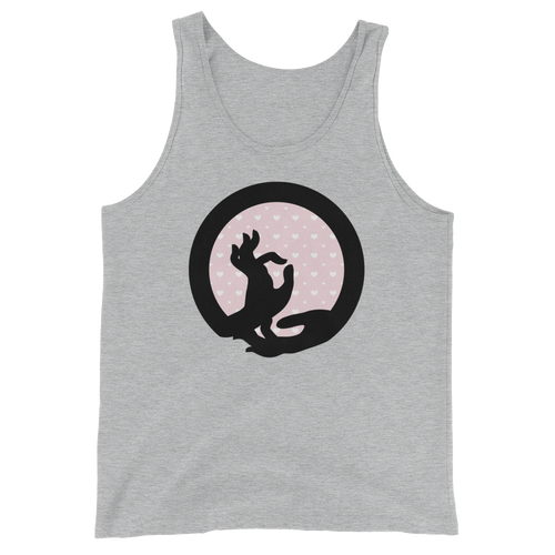 buddha mudra meditation grey cotton tank top