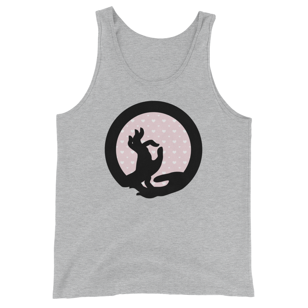 buddha mudra meditation grey cotton tank top