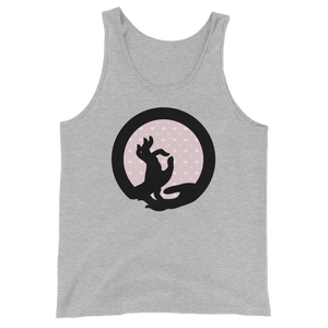 buddha mudra meditation grey cotton tank top