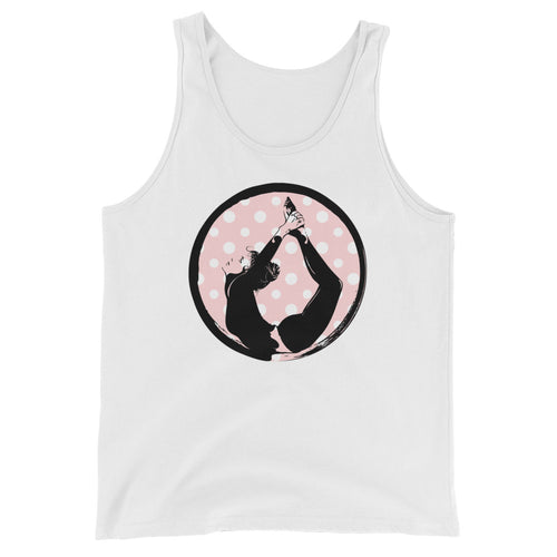 yoga white cotton tank-top