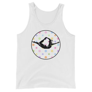 Half Bow Pose-with Multi-color Polka Dots (avail. in 2 colors)