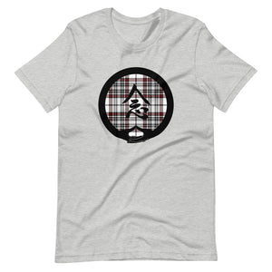 Mudra-Mindfulness on White-Red-Black Plaid (avail. in 6 colors)