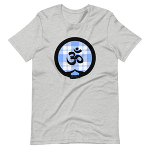 Mudra-Om on Light Blue Plaid (avail. in 3 colors)