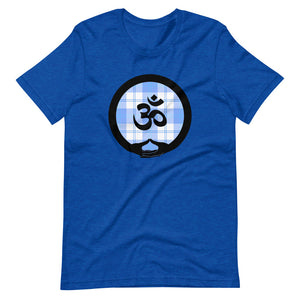 Mudra-Om on Light Blue Plaid (avail. in 3 colors)